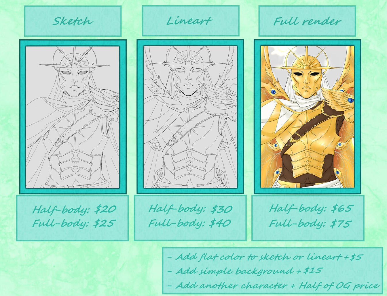 Full/half-body Prices